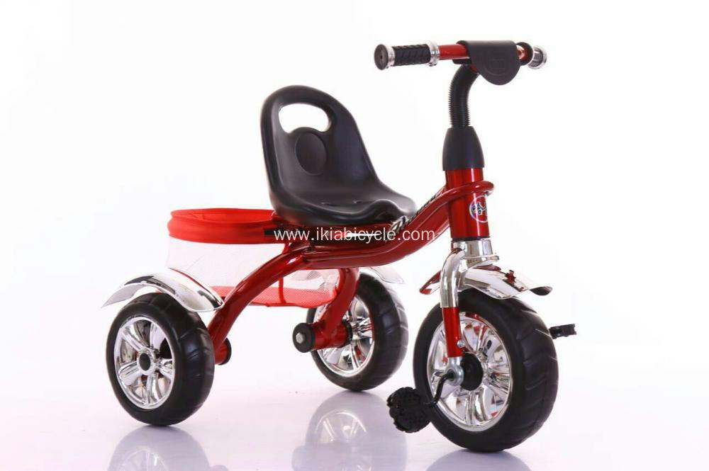 Three Color Steel Frame Child Tricycle