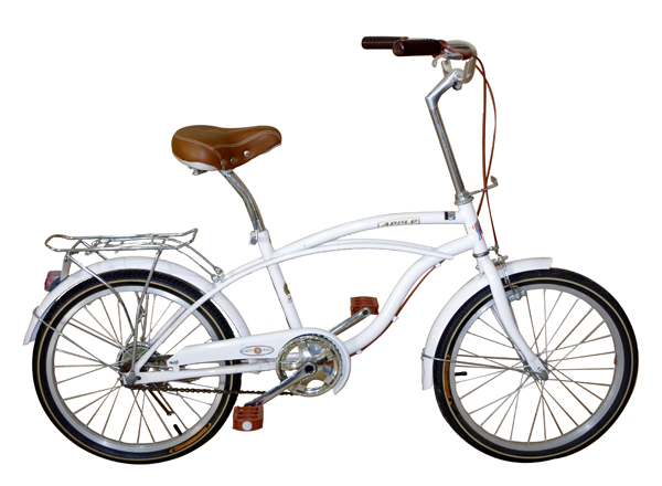 City bicycle with steel frame wire basket