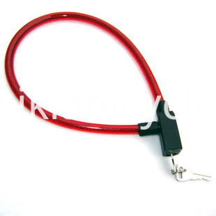 Red Color WIre Lock with 3 Keys